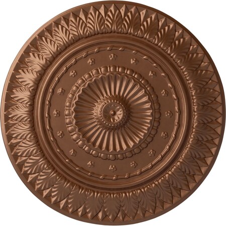 Ekena Millwork Christopher Ceiling Medallion, Hand-Painted Polished Copper, 26 5/8"OD x 2 1/4"P CM26CSPOS